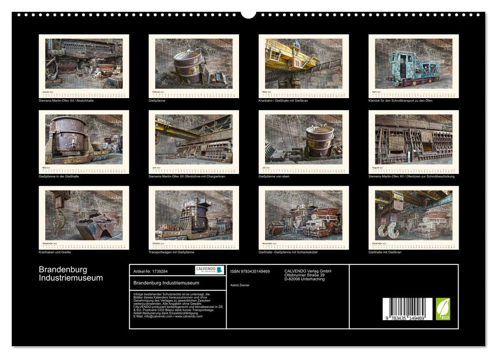 Brandenburg Industriemuseum (CALVENDO Premium Wandkalender 2025)