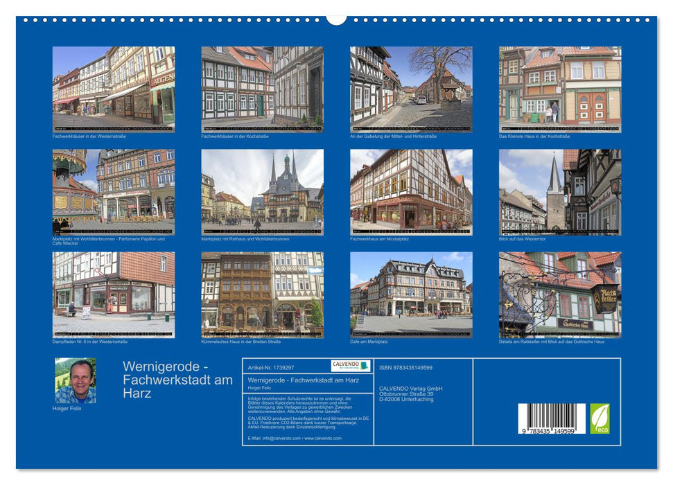 Wernigerode - Fachwerkstadt am Harz (CALVENDO Premium Wandkalender 2025)