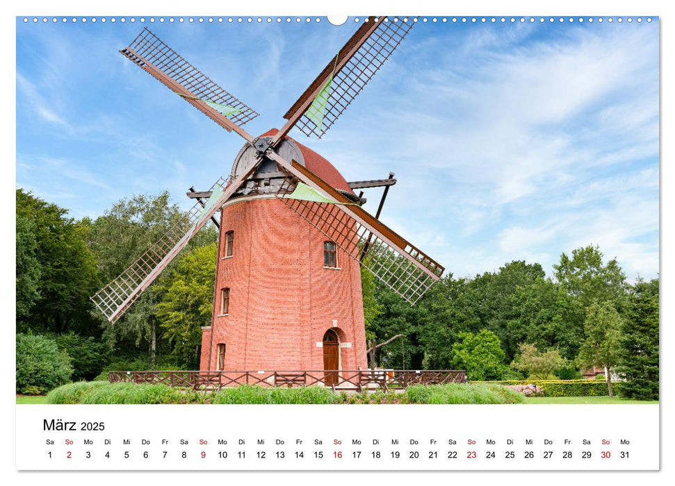 Ostfriesische Mühlenlandschaft (CALVENDO Premium Wandkalender 2025)