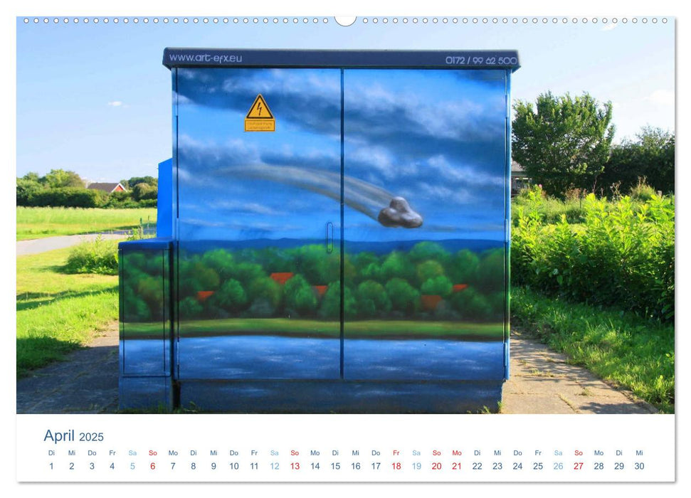 Elektrisierende Malerei 2025. Kunst auf Stromkästen im öffentlichen Raum (CALVENDO Premium Wandkalender 2025)