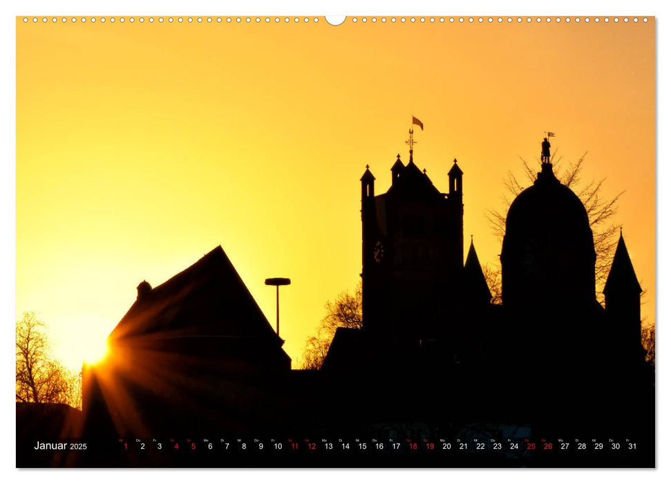 Neuss - Lichtstimmungen bei Tag und bei Nacht (CALVENDO Premium Wandkalender 2025)