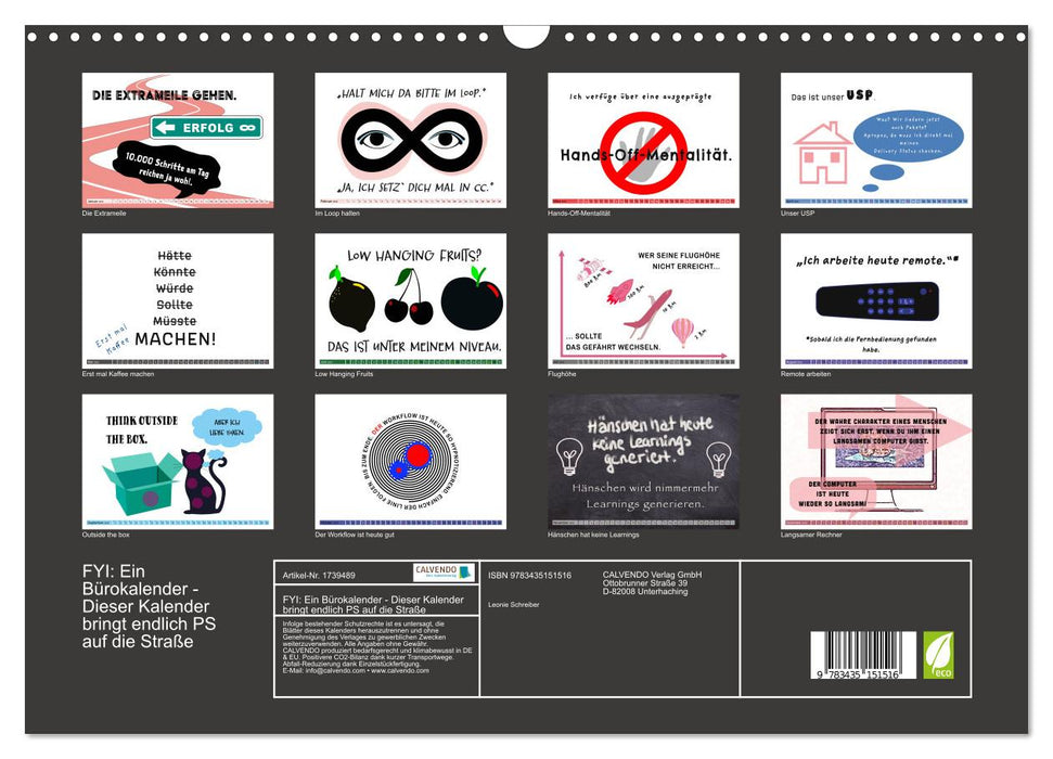 FYI: Ein Bürokalender - Dieser Kalender bringt endlich PS auf die Straße (CALVENDO Wandkalender 2025)