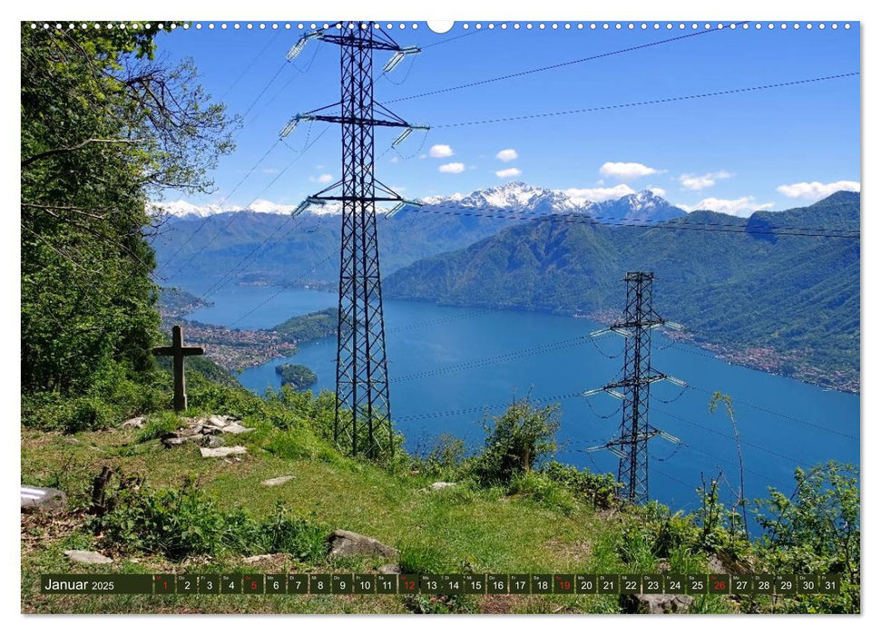 Lago di Como - Italienisches Flair in den Alpen (CALVENDO Premium Wandkalender 2025)