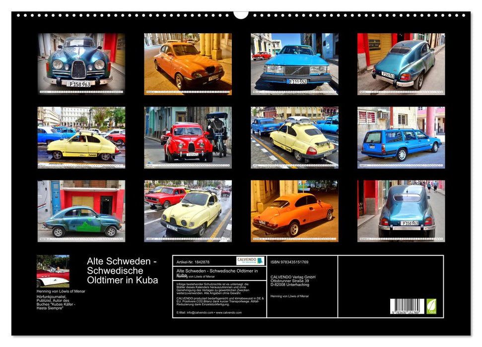 Alte Schweden - Schwedische Oldtimer in Kuba (CALVENDO Wandkalender 2025)