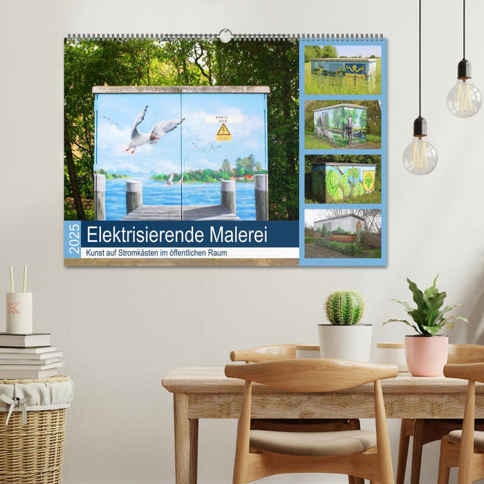 Elektrisierende Malerei 2025. Kunst auf Stromkästen im öffentlichen Raum (CALVENDO Wandkalender 2025)