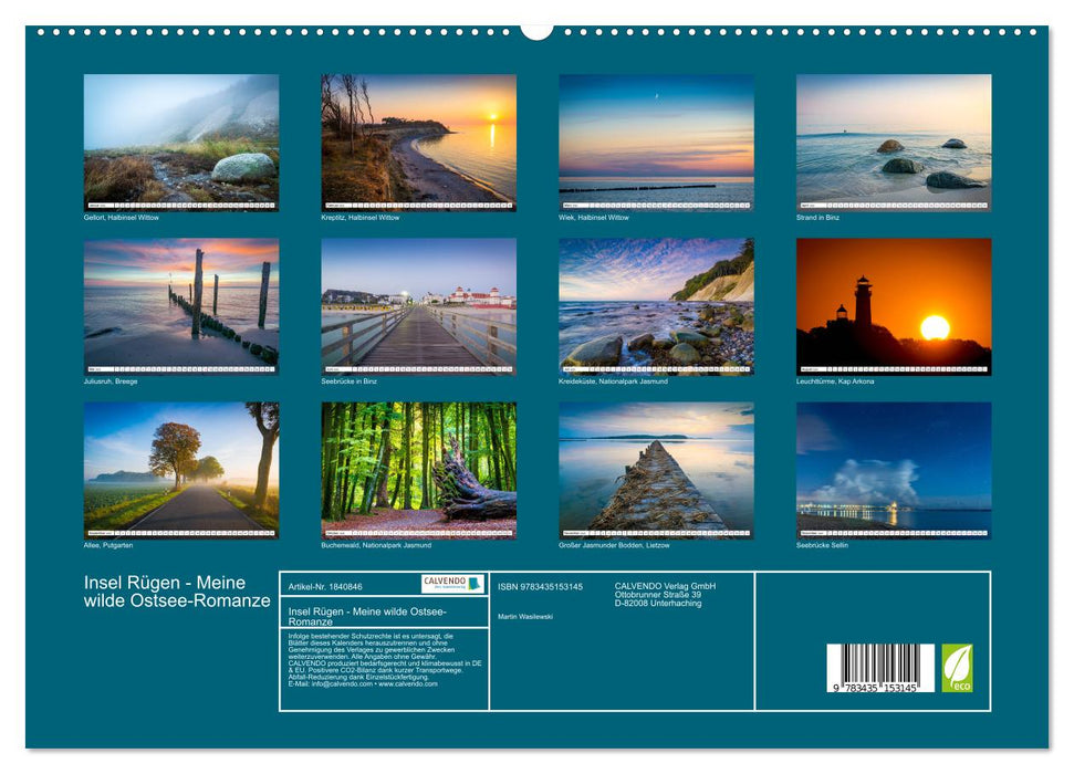 Insel Rügen - Meine wilde Ostsee-Romanze (CALVENDO Premium Wandkalender 2025)