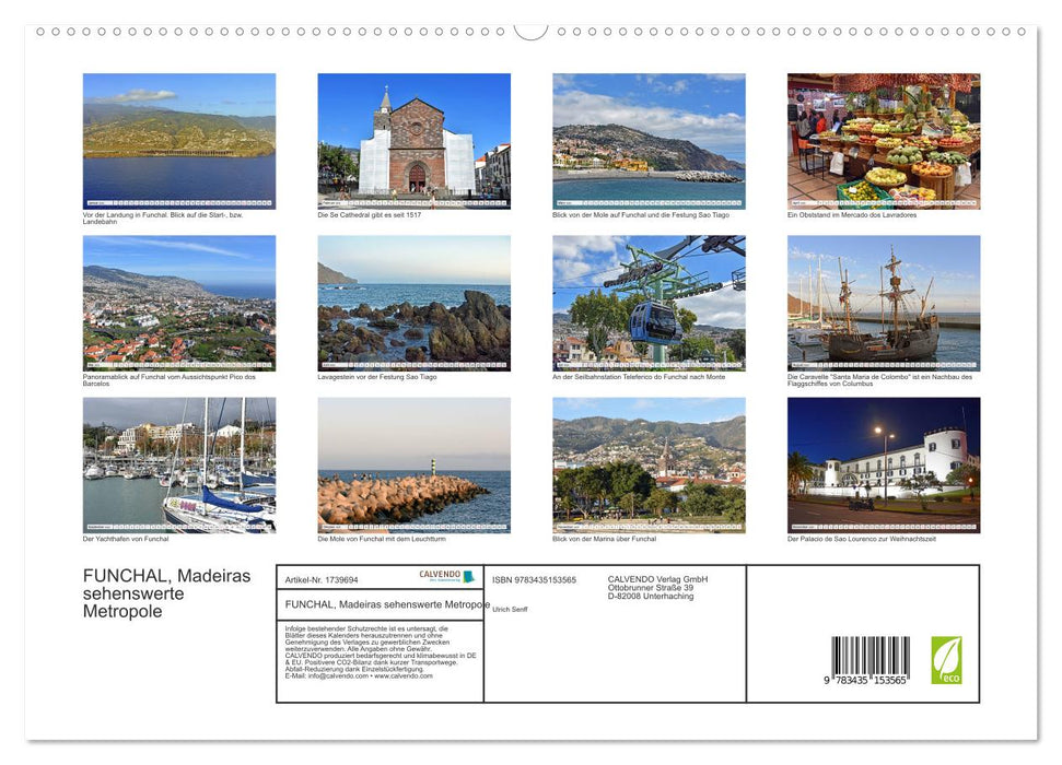 FUNCHAL, Madeiras sehenswerte Metropole (CALVENDO Premium Wandkalender 2025)