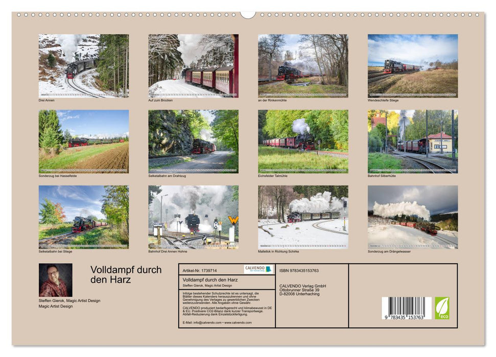 Volldampf durch den Harz (CALVENDO Premium Wandkalender 2025)