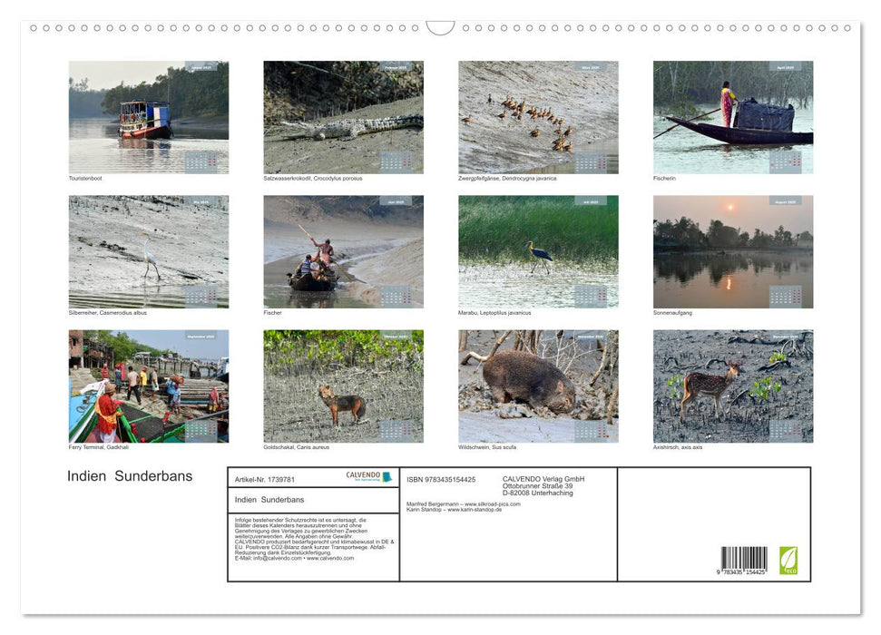 Indien Sunderbans (CALVENDO Wandkalender 2025)