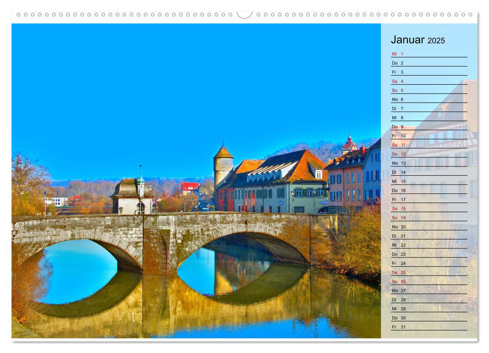 Hohenlohe - Natur und Altstadt (CALVENDO Wandkalender 2025)