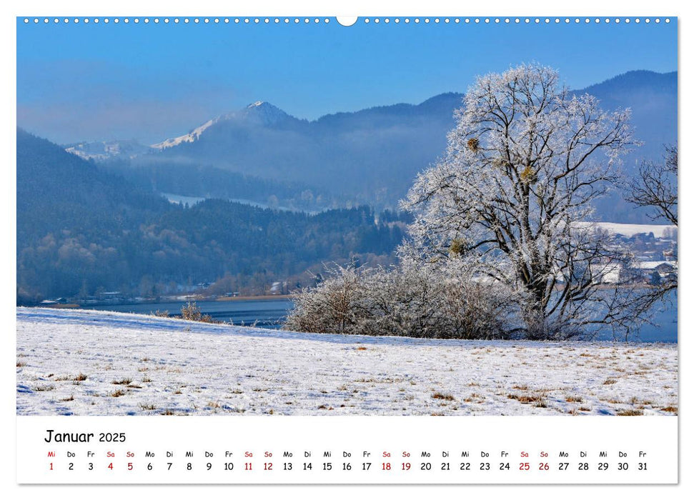 Winterstimmung am Tegernsee (CALVENDO Premium Wandkalender 2025)