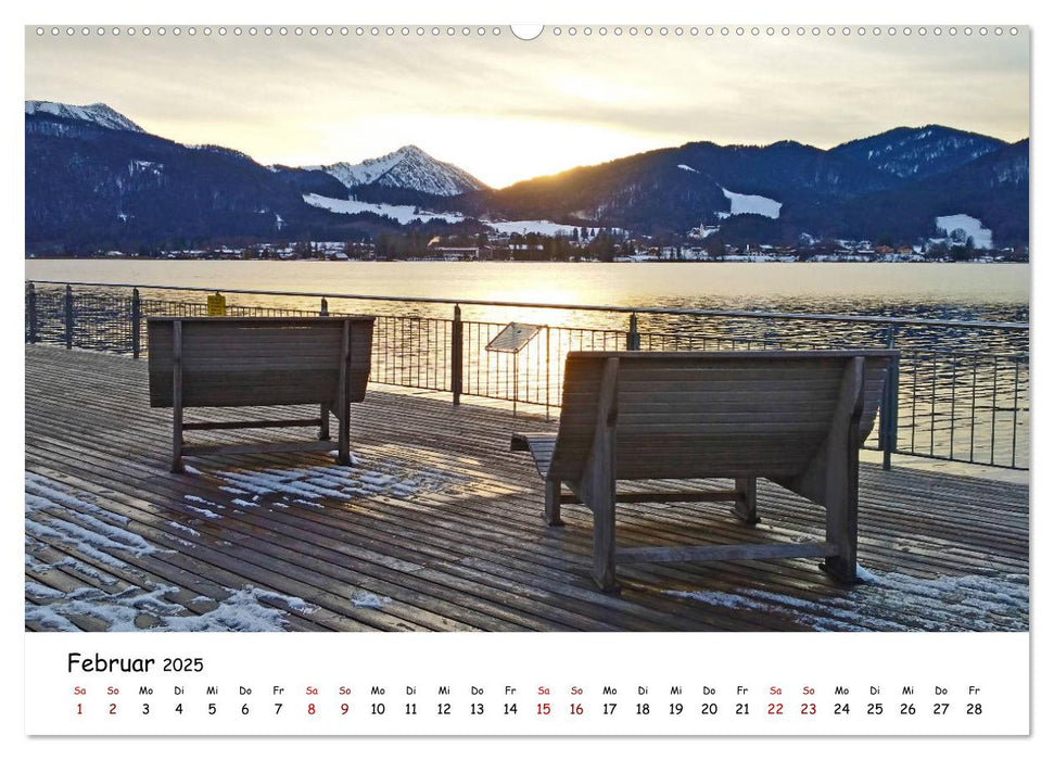 Winterstimmung am Tegernsee (CALVENDO Premium Wandkalender 2025)