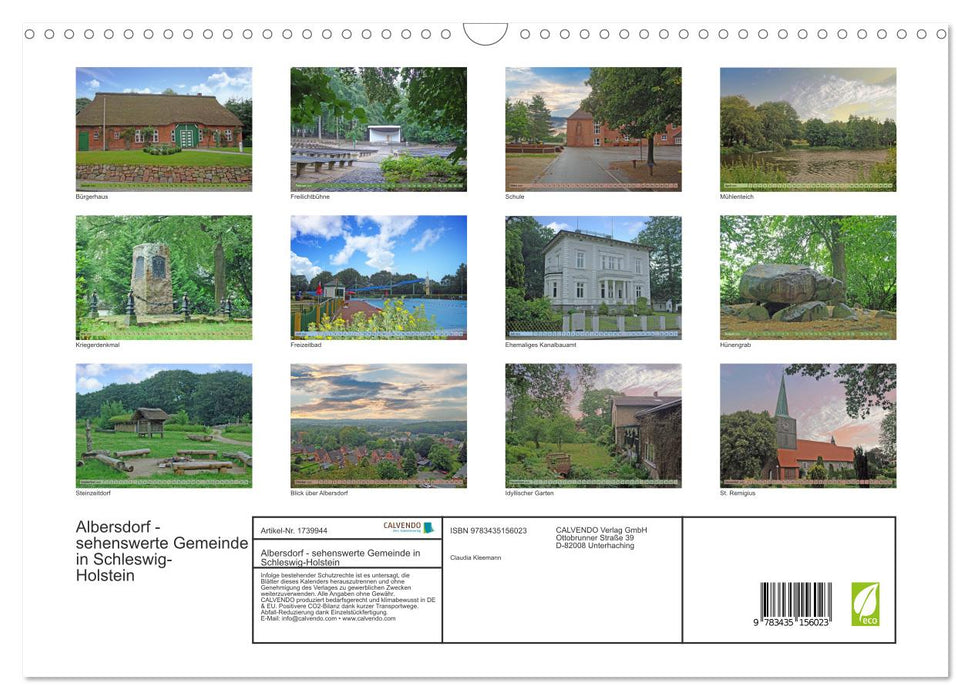 Albersdorf - sehenswerte Gemeinde in Schleswig-Holstein (CALVENDO Wandkalender 2025)