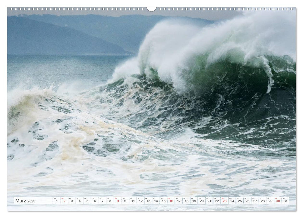 WASSERBERGE - Die Riesenwellen von Nazaré (CALVENDO Premium Wandkalender 2025)