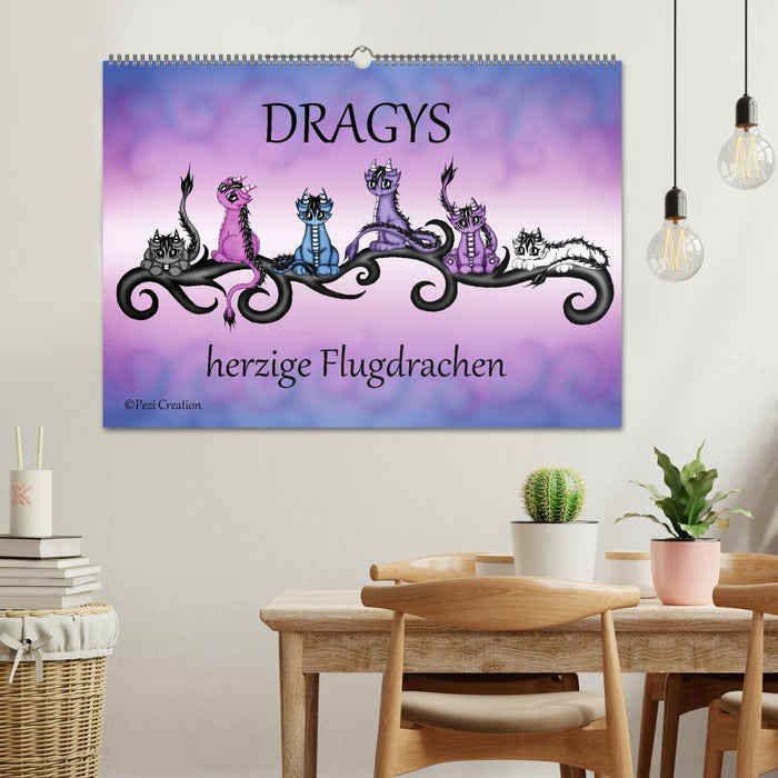 Dragys - herzige Flugdrachen (CALVENDO Wandkalender 2025)