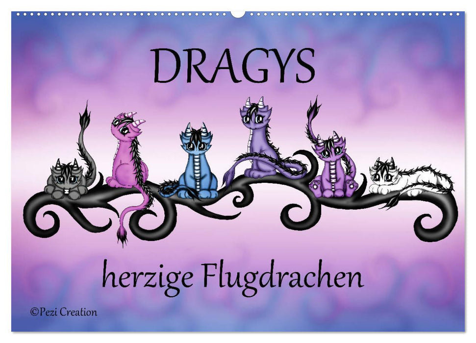 Dragys - herzige Flugdrachen (CALVENDO Wandkalender 2025)