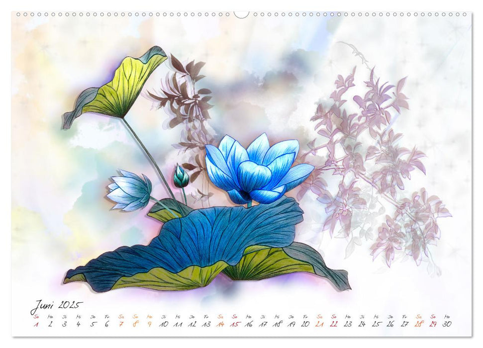 Lotus Blütenzauber (CALVENDO Premium Wandkalender 2025)