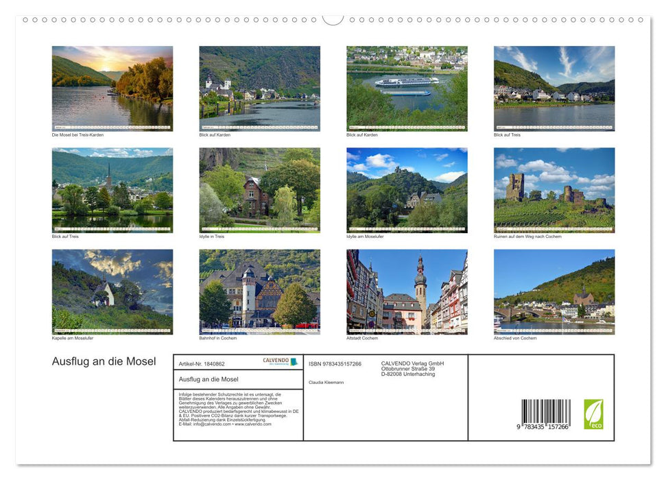 Ausflug an die Mosel (CALVENDO Premium Wandkalender 2025)