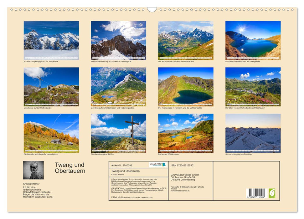 Tweng und Obertauern (CALVENDO Wandkalender 2025)