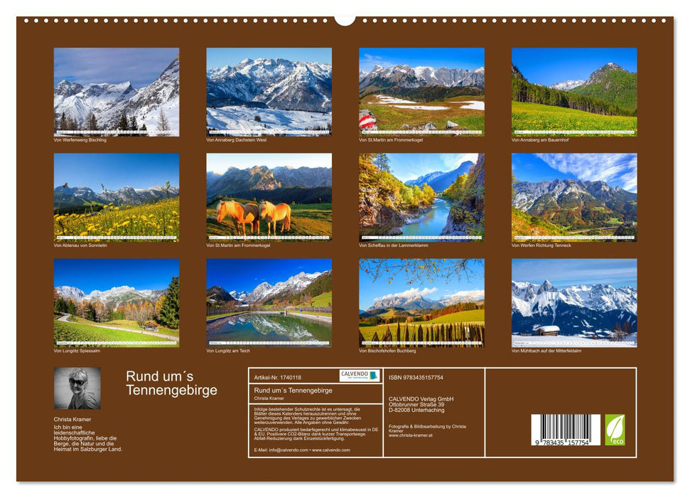 Rund um´s Tennengebirge (CALVENDO Premium Wandkalender 2025)