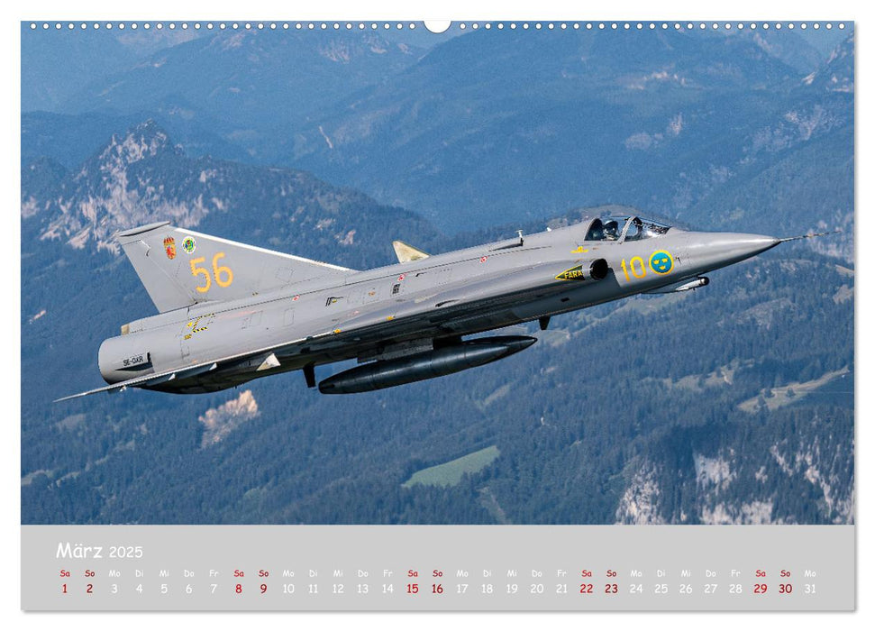 Saab Airpower (CALVENDO Premium Wandkalender 2025)