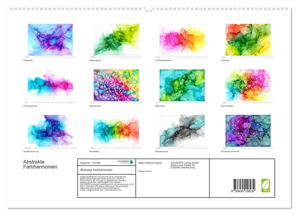 Abstrakte Farbharmonien (CALVENDO Premium Wandkalender 2025)