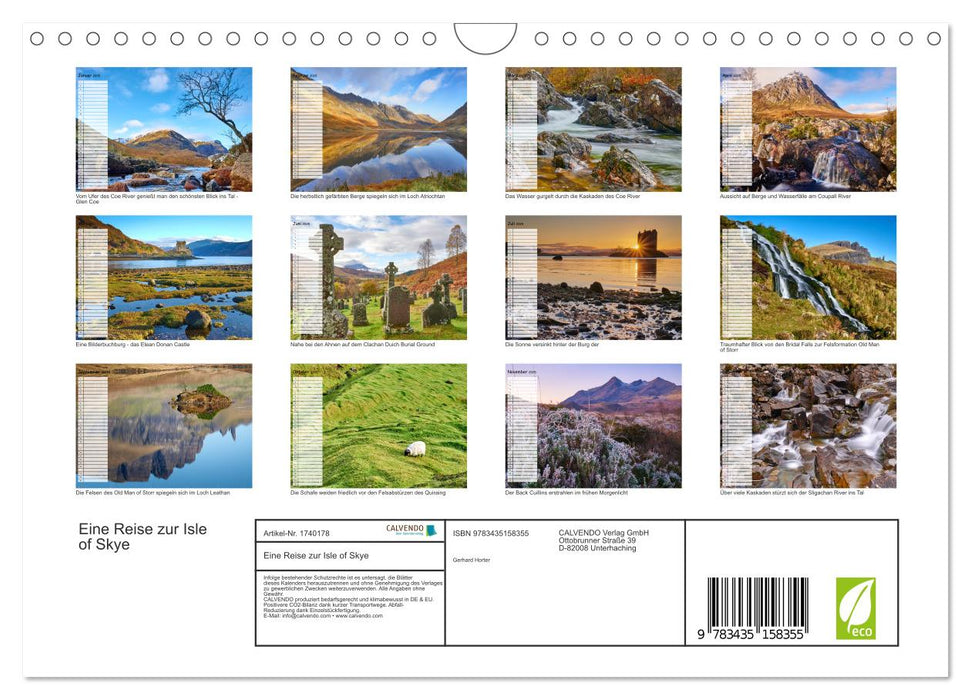 Eine Reise zur Isle of Skye (CALVENDO Wandkalender 2025)