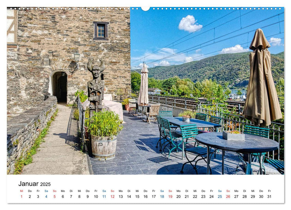 Bacharach - Fachwerkromantik am Rhein (CALVENDO Premium Wandkalender 2025)