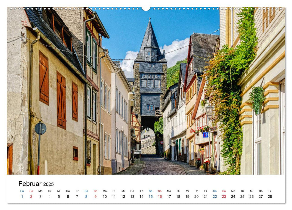 Bacharach - Fachwerkromantik am Rhein (CALVENDO Premium Wandkalender 2025)