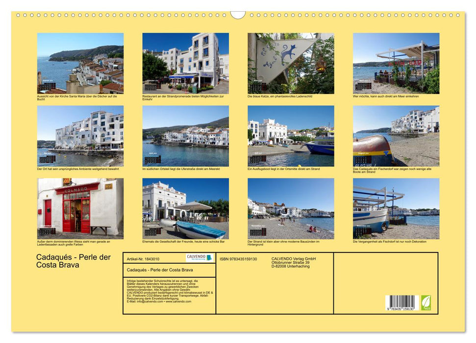 Cadaqués - Perle der Costa Brava (CALVENDO Wandkalender 2025)