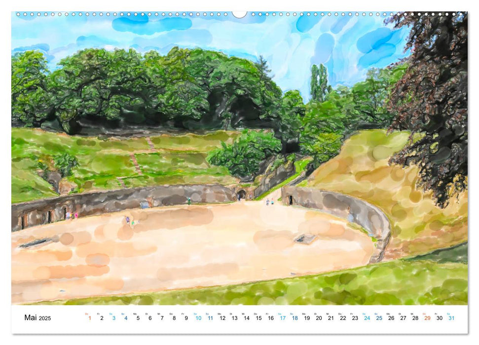 Trier - Illustrationen in Aquarell (CALVENDO Wandkalender 2025)