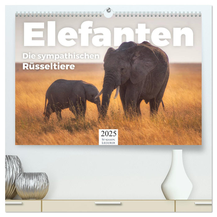 Elefanten - Die sympathischen Rüsseltiere (CALVENDO Premium Wandkalender 2025)