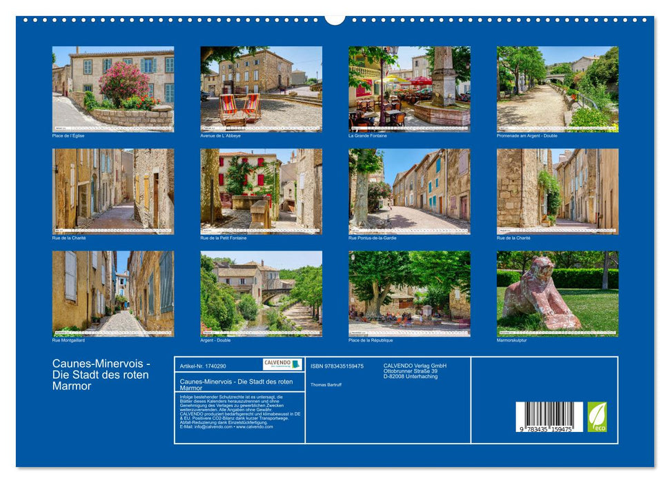 Caunes-Minervois - Die Stadt des roten Marmor (CALVENDO Premium Wandkalender 2025)