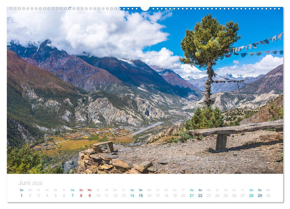 Abenteuer Himalaya - Fernwandern im Annapurna (CALVENDO Premium Wandkalender 2025)