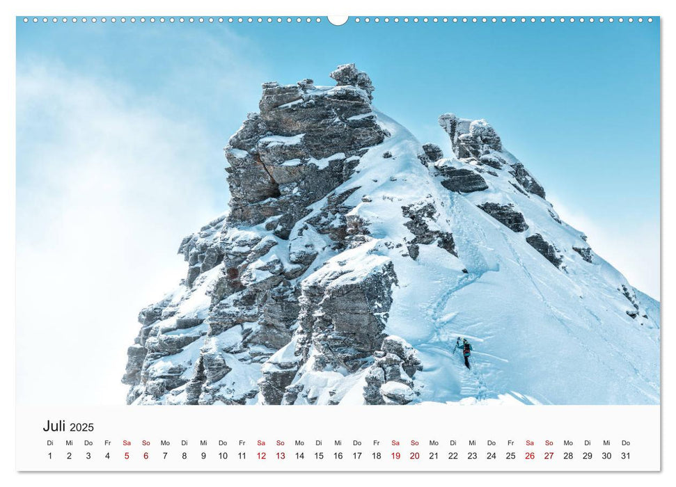 Einzigartige Berggipfel (CALVENDO Premium Wandkalender 2025)