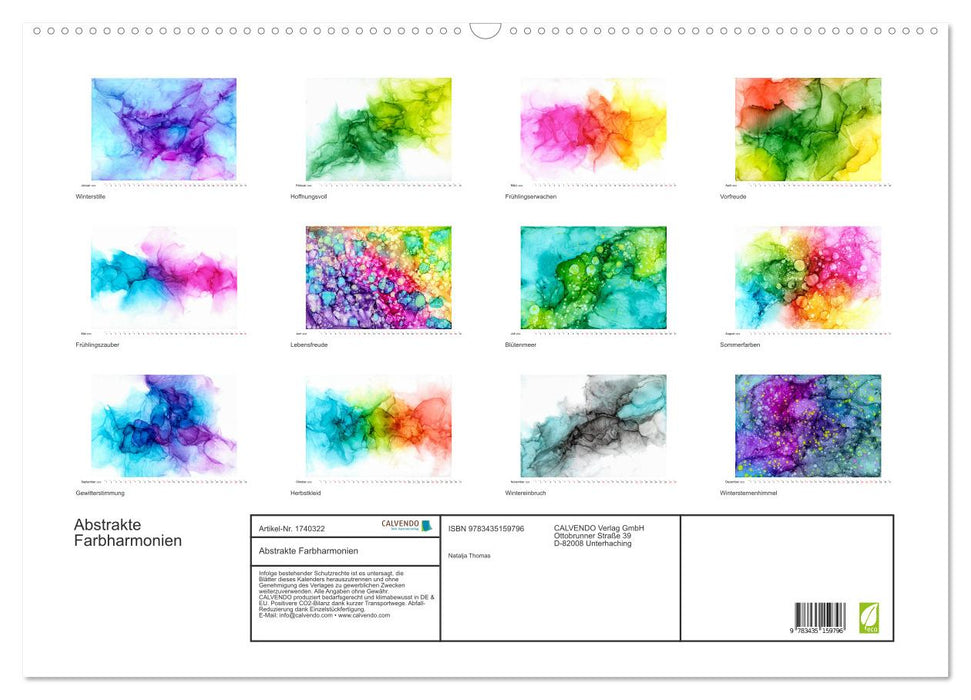 Abstrakte Farbharmonien (CALVENDO Wandkalender 2025)