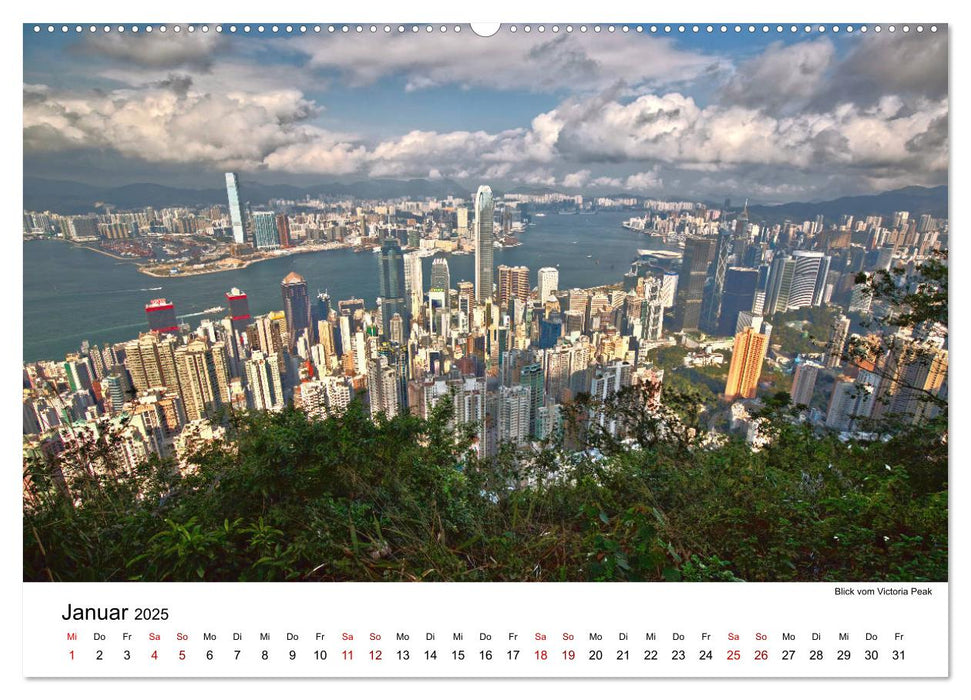 Megacity Hong Kong (CALVENDO Premium Wandkalender 2025)