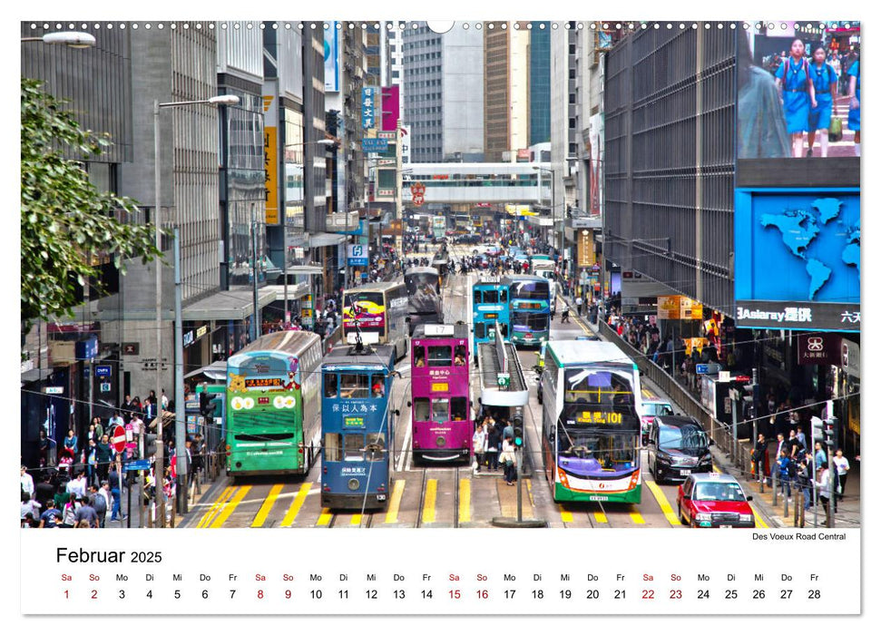 Megacity Hong Kong (CALVENDO Premium Wandkalender 2025)