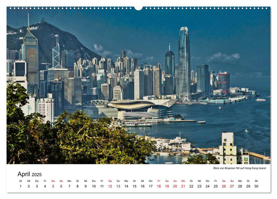 Megacity Hong Kong (CALVENDO Premium Wandkalender 2025)