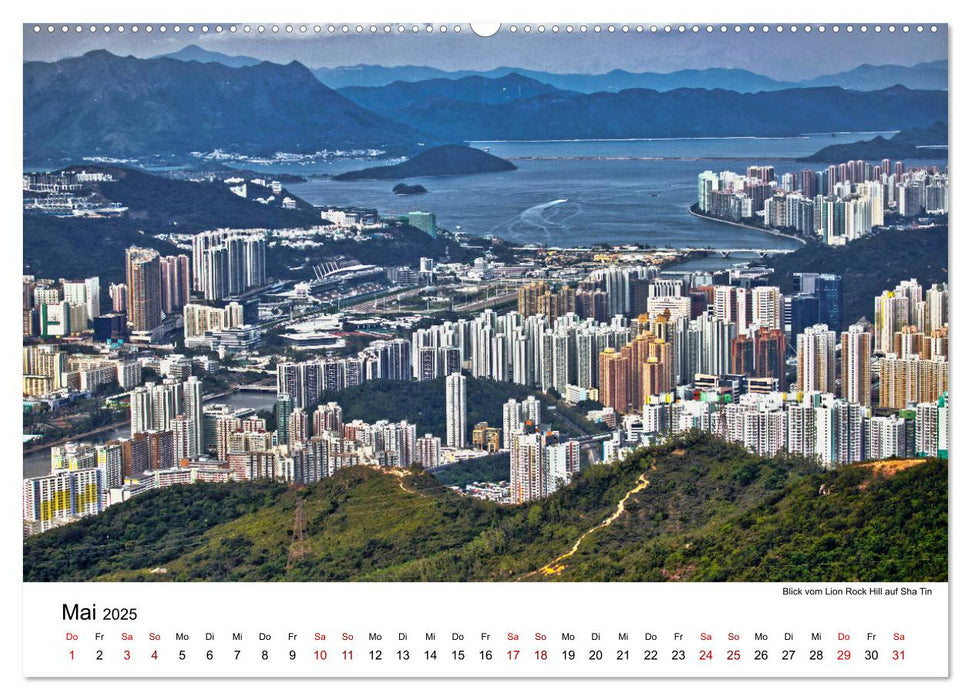 Megacity Hong Kong (CALVENDO Premium Wandkalender 2025)