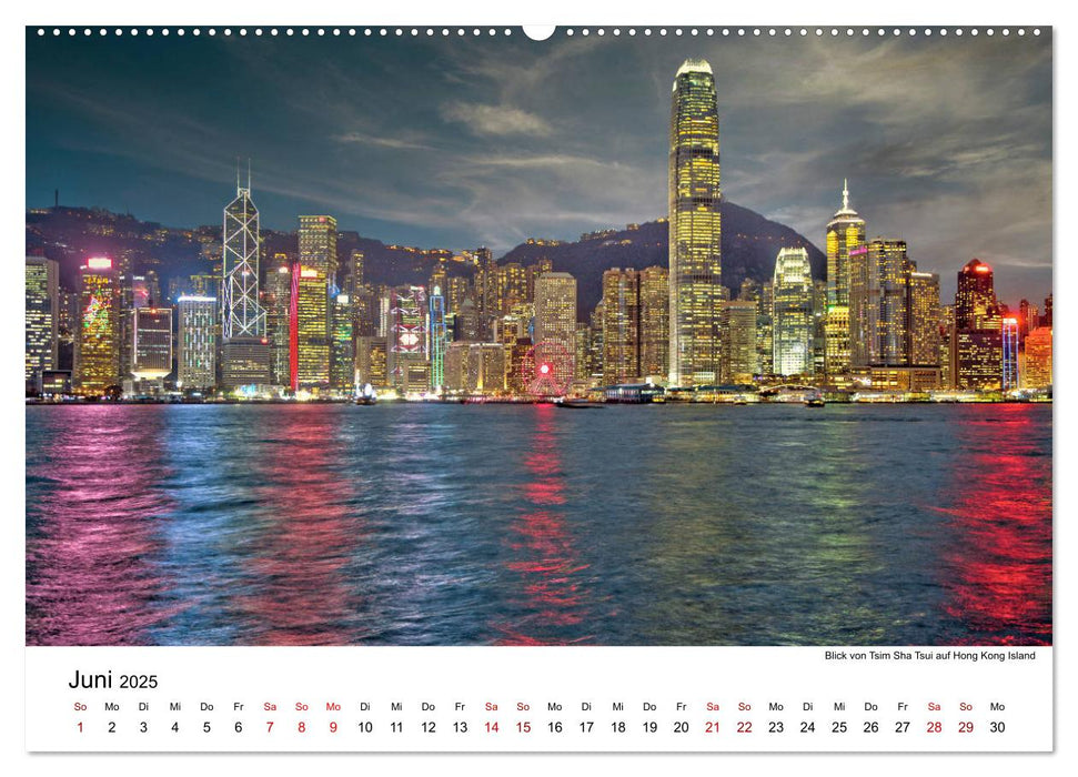 Megacity Hong Kong (CALVENDO Premium Wandkalender 2025)