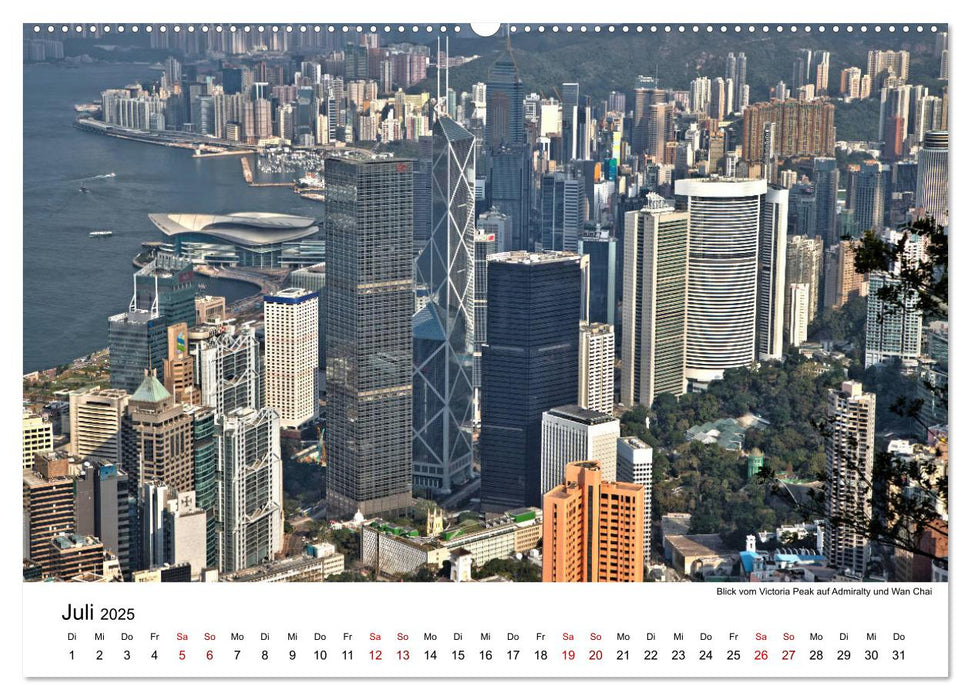 Megacity Hong Kong (CALVENDO Premium Wandkalender 2025)