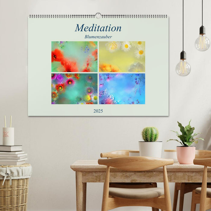 Meditation-Blumenzauber (CALVENDO Wandkalender 2025)