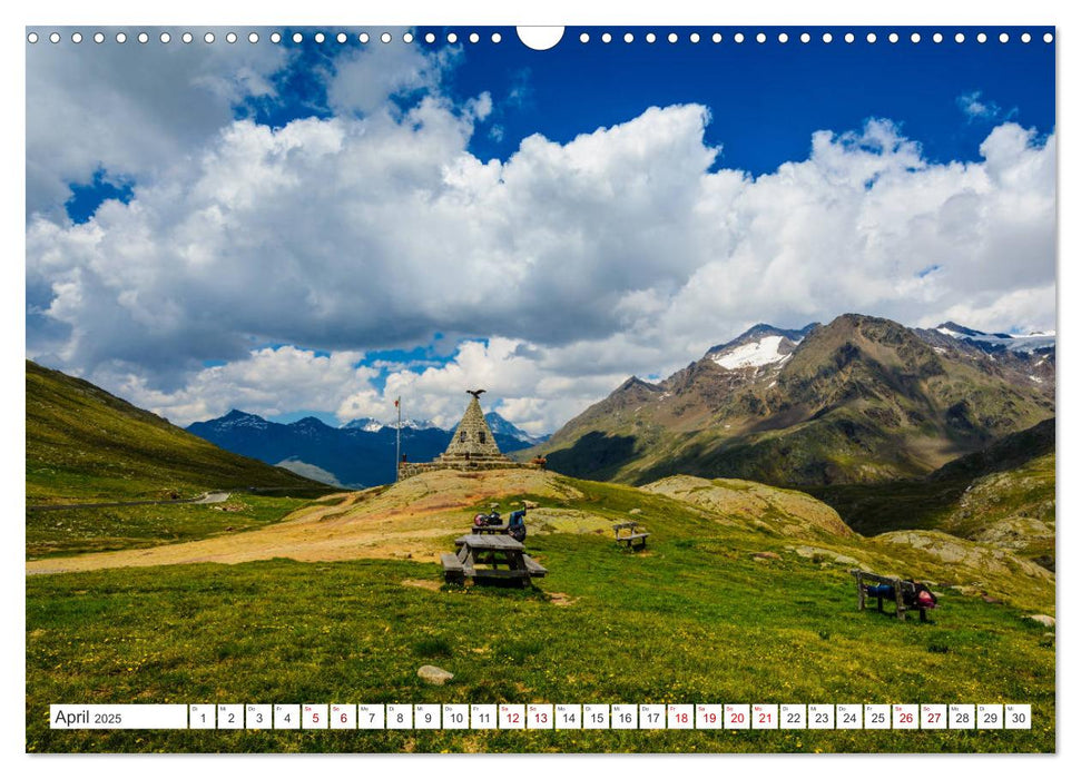 ALPENPÄSSE Österreich - Schweiz - Italien (CALVENDO Wandkalender 2025)