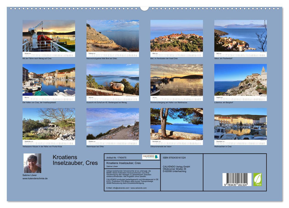 Kroatiens Inselzauber, Cres (CALVENDO Premium Wandkalender 2025)