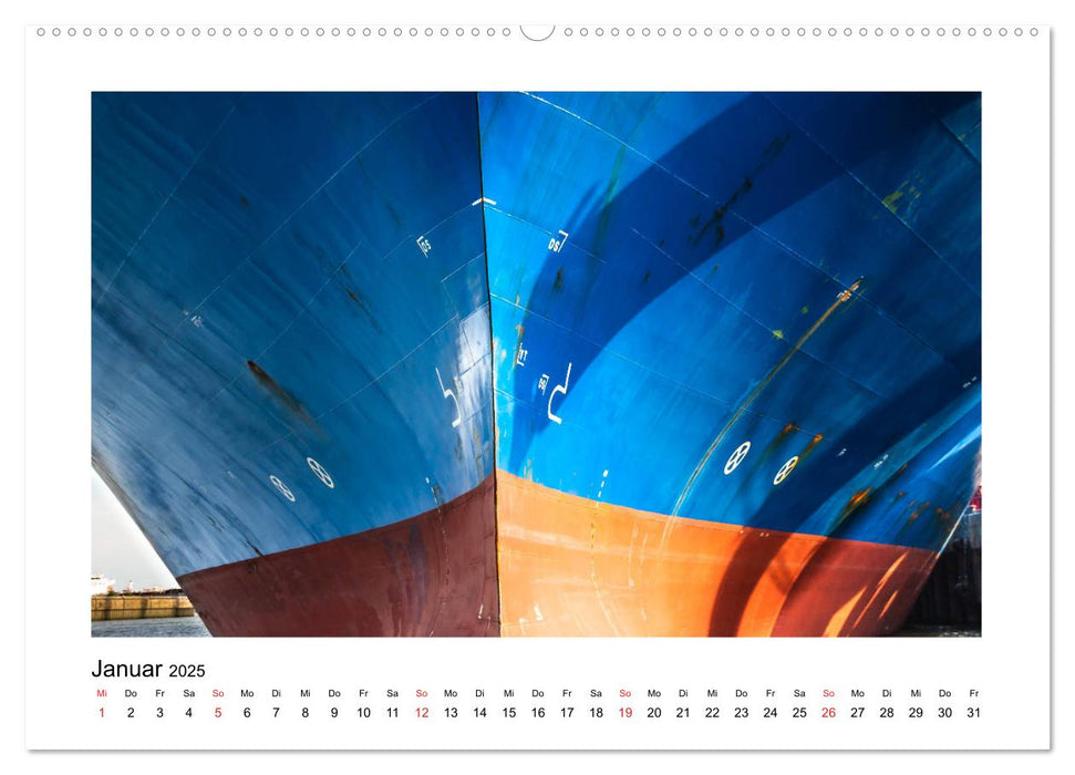 Hamburger Hafen - In der Welt der Container-Riesen (CALVENDO Premium Wandkalender 2025)