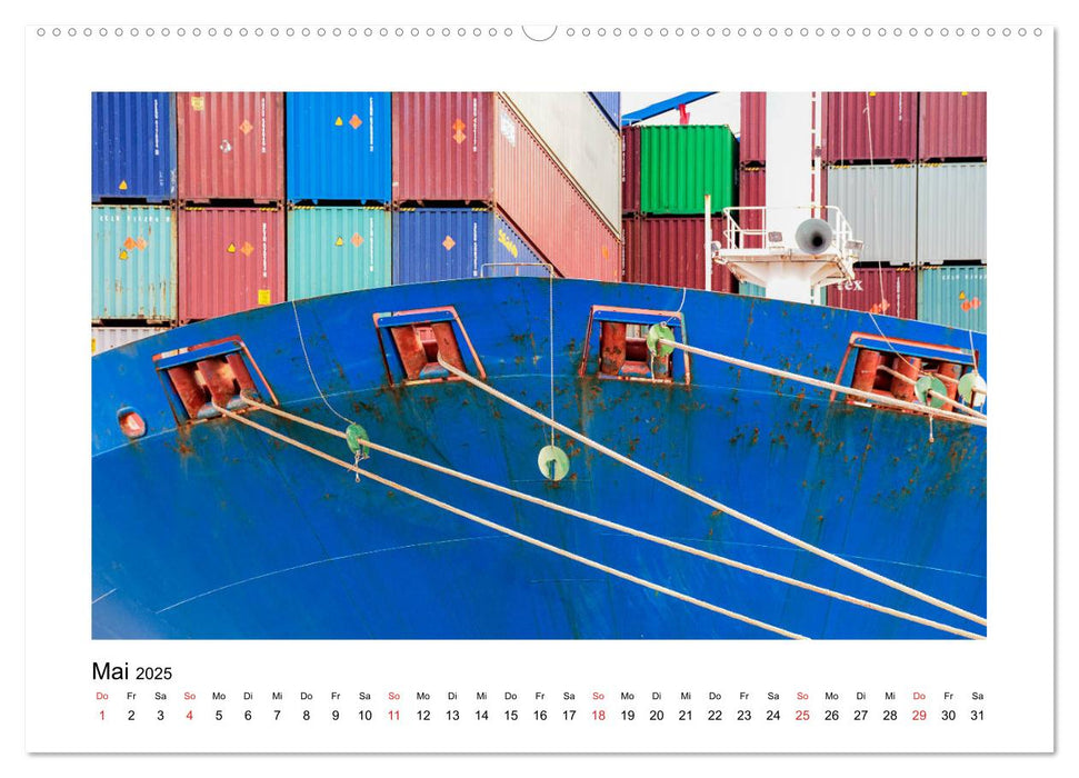 Hamburger Hafen - In der Welt der Container-Riesen (CALVENDO Premium Wandkalender 2025)