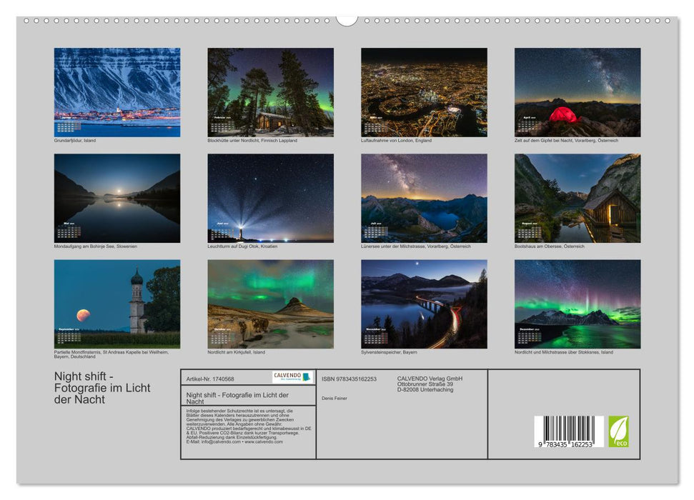 Night shift - Fotografie im Licht der Nacht (CALVENDO Premium Wandkalender 2025)