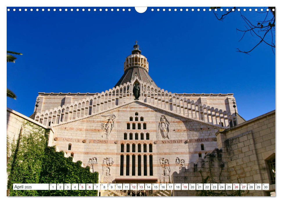 Biblische Orte in Israel mit Bibelstellen (CALVENDO Wandkalender 2025)