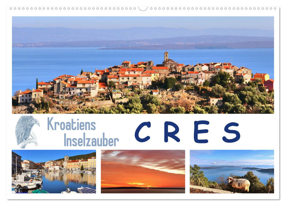 Kroatiens Inselzauber, Cres (CALVENDO Wandkalender 2025)